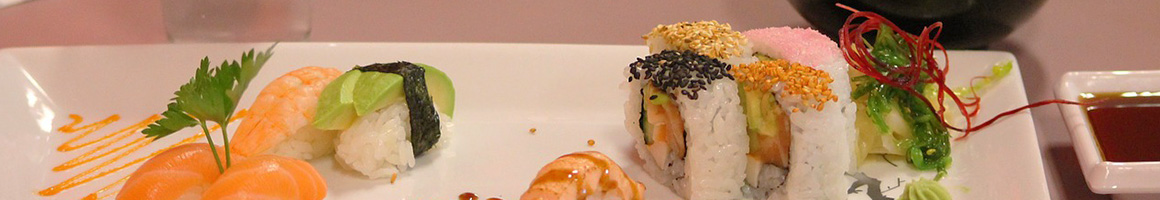 Eating Asian Fusion Japanese Sushi at Bambou Asian Tapas & Bar restaurant in Greenwich, CT.